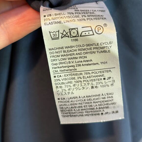 Banana Republic Factory Cowl Neck Midi Dress in Preppy Navy Plaid - size 10 - Picture 6 of 7